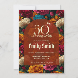 Customized Carnation Petal Daughter’S Birthday Einladung