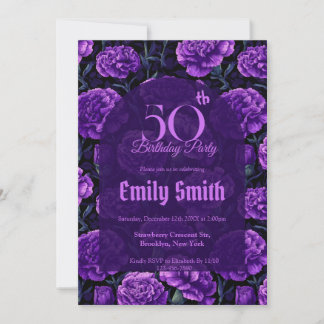 Customized Carnation Petal Garden Birthday Party Einladung