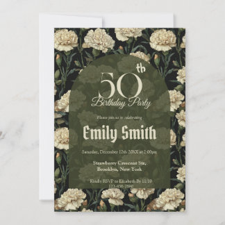 Customized Carnation Petal Party Einladung