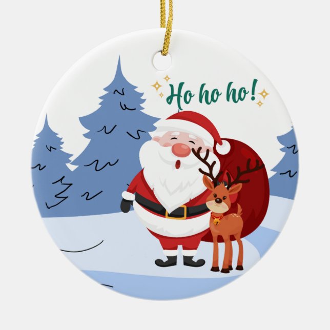 Customized Christmas Ornament with Santa (Vorne)