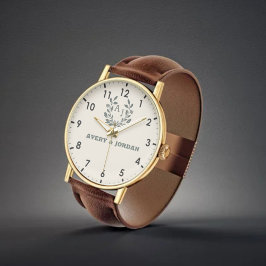 Customized Couple’s Silver or Golden Wedding Gift Armbanduhr