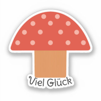 Customized Cute Red Mushroom  Aufkleber