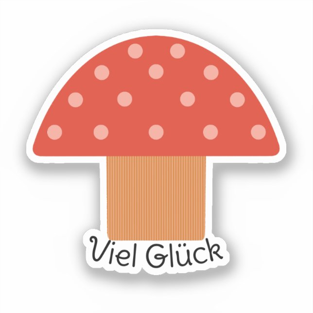 Customized Cute Red Mushroom  Aufkleber (Vorderseite)
