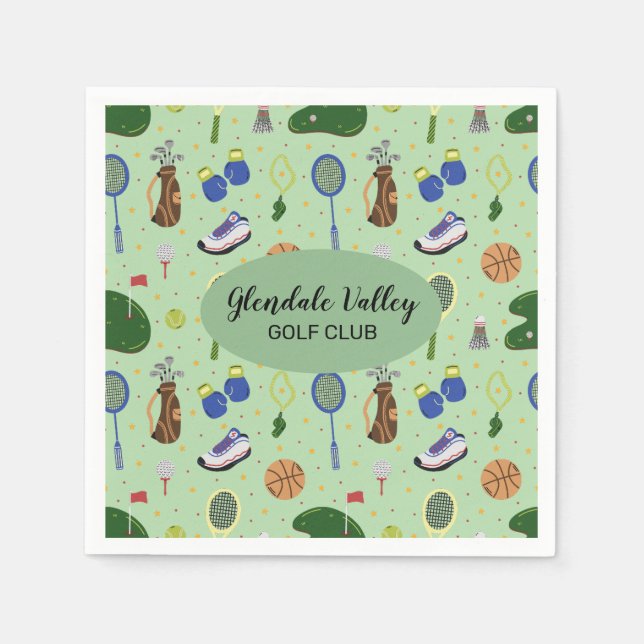 Customized Golf Theme Paper Napkin Serviette (Vorderseite)