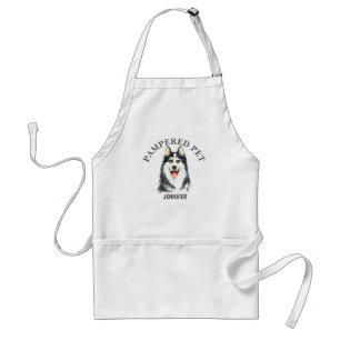 Customized Husky Pet Groomer Apron Schürze