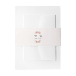 Customized Initials Blush Garden Wedding Favor Einladungsbanderole