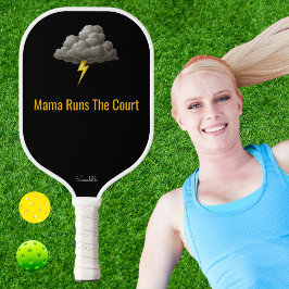 Customized Mama Runs The Court Pickleball Mom Gift Schläger