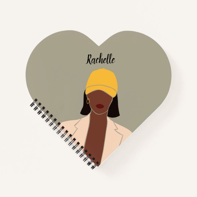 Customized Melanin Queen Notizbuch (Vorderseite)