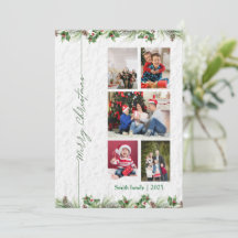 Customized Merry Christmas Photo Card