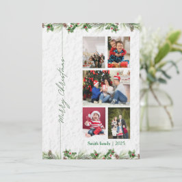 Customized Merry Christmas Photo Card Feiertagskarte