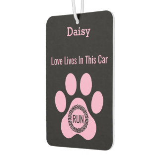 Customized Modern Daisy’s Paw Dog Love Funny Giftn Autolufterfrischer