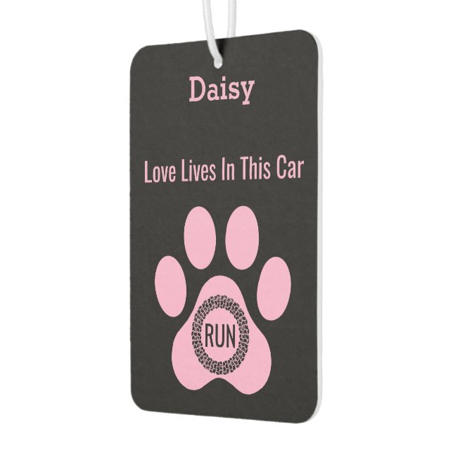 Customized Modern Daisy’s Paw Dog Love Funny Giftn Autolufterfrischer (Links)
