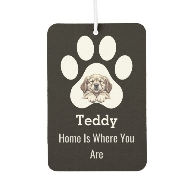 Customized Modern Elegant Funny Dog Paw Pet Lover Autolufterfrischer (Vorderseite)
