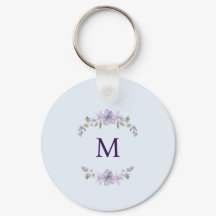 Customized Monogram Lavender Floral Minimal