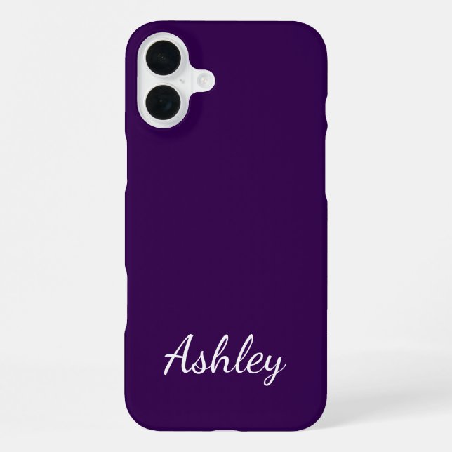 Customized Name Stylish Modern Elegant Minimalist  iPhone Hülle (Rückseite)