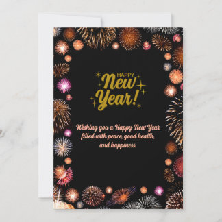 Customized & Personalized Happy New Year Greeting  Feiertagskarte