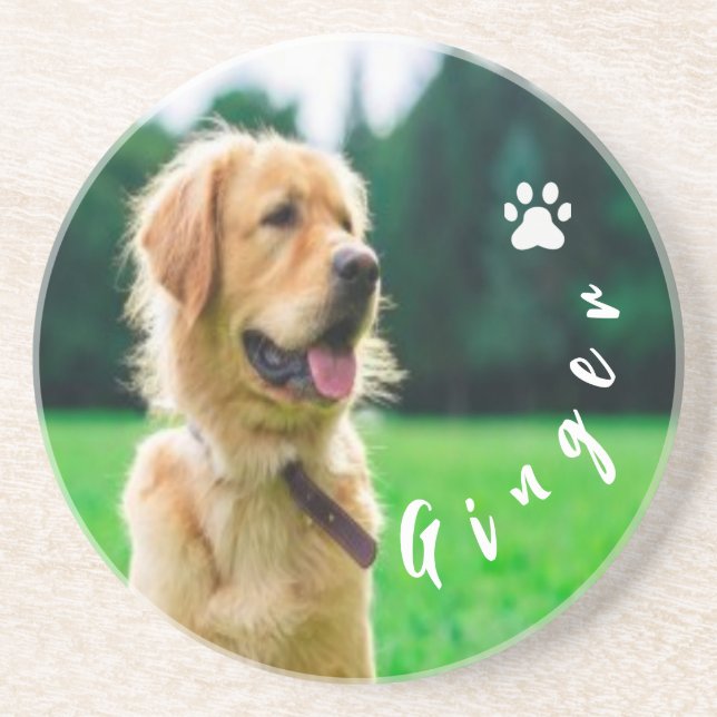  Customized Pet  Photo Dog Lover with Photo Getränkeuntersetzer (Vorne)