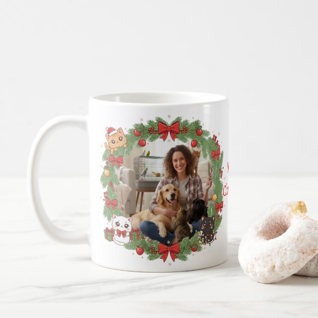 Customized Photo Mug Christmas Gift For Pet Lovers Kaffeetasse (Mit Donut)