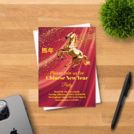Customized Red & Gold Festive Chinese New Year  Acryleinladungen