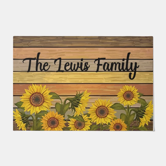 Customized Sunflower Decor, Garden Mat Fußmatte (Vorderseite)