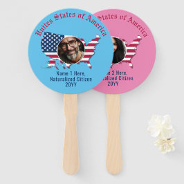 Customized USA Flag Map American Citizens 2 Foto Fächer