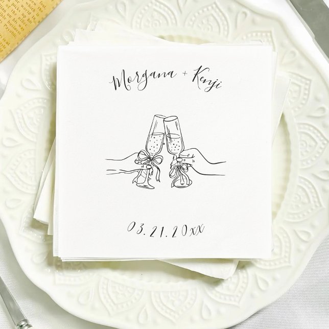 Customized Wedding Engagement Party Bridal Shower Serviette (Von Creator hochgeladen)