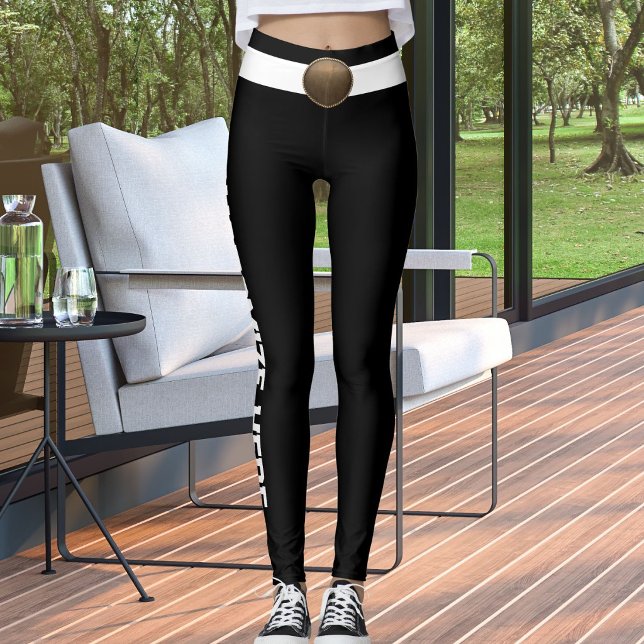 Customized White Black Pet Cat Lover Custom Made Leggings (Von Creator hochgeladen)