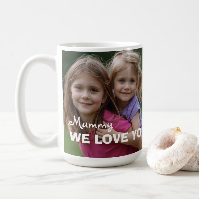 Customized with 2 and text kaffeetasse (Mit Donut)
