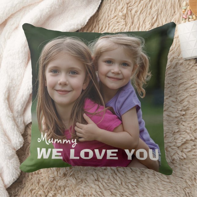 Customized with 2 and text kissen (Decke)