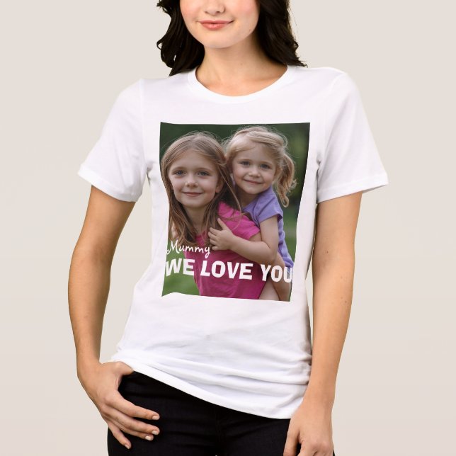 Customized with 2 and text Tri-Blend shirt (Vorderseite)