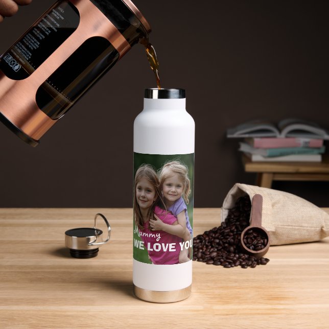 Customized with 2 and text trinkflasche (Kaffee (gedreht))