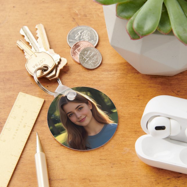 Customized with two photos schlüsselanhänger (Schreibtisch)