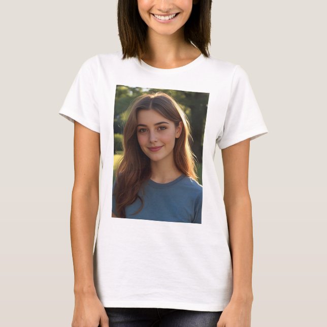 Customized with two photos T-Shirt (Vorderseite)