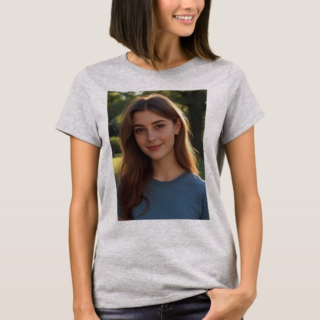Customized with two photos T-Shirt (Vorderseite)