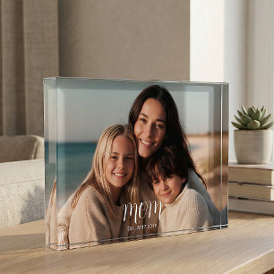 CustomMom Established Modern Schrift Fotoblock