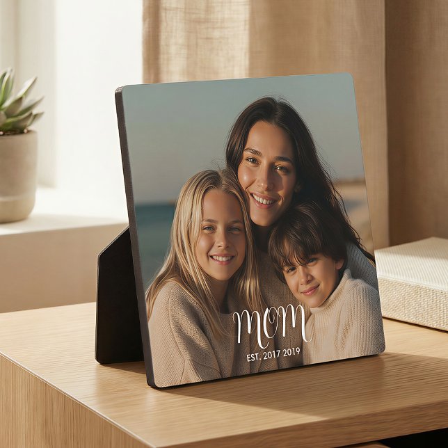 CustomMom Established Modern Schrift Fotoplatte (Von Creator hochgeladen)