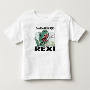 Customosaurus Rex redigieren mit dem Namen Ihr Kleinkind T-shirt