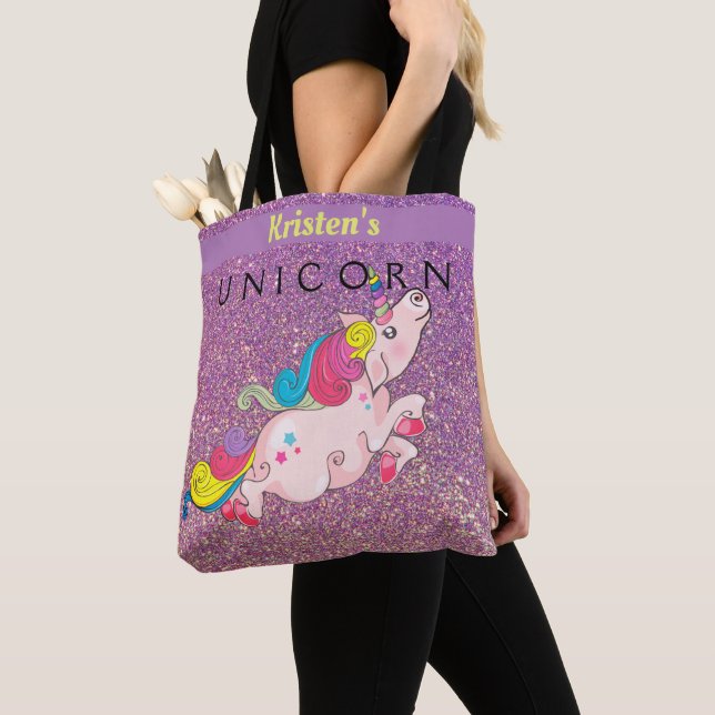 CustomText/ Unicorn Kawaii Gold PinkPurple Glitzer (Von Nahem)