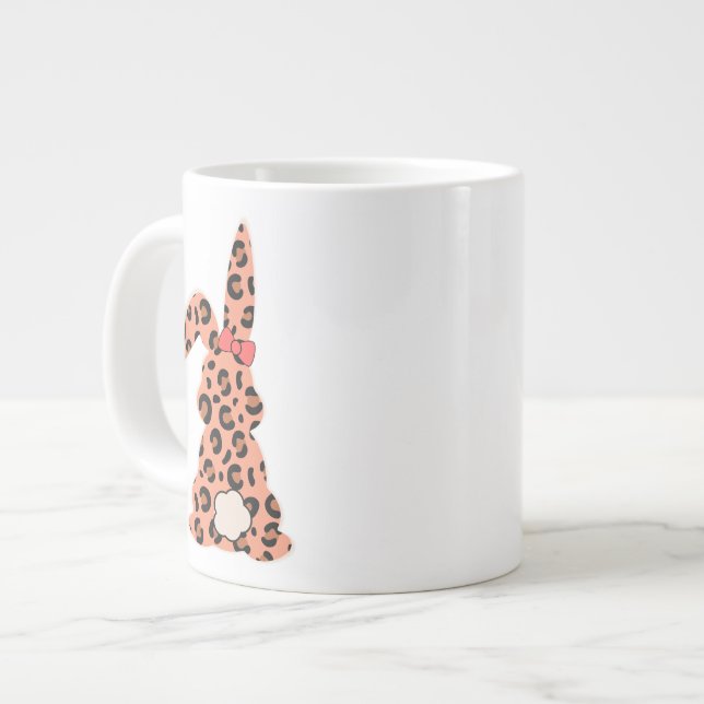Custon Rabbit Pints Leopard Jumbo-Tasse (Vorderseite Links)