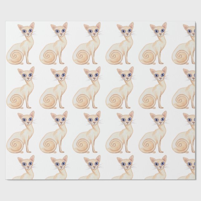 Cut Abyssinian Cat Geschenkpapier (Flach)