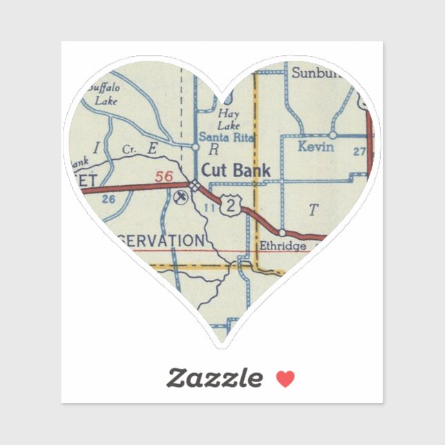 Cut Bank Montana Aufkleber (Blatt)