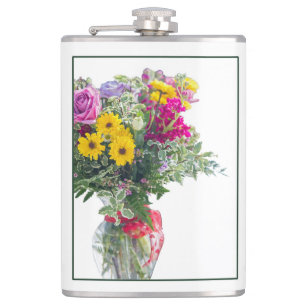 Cut Blume Bouquet Flachmann