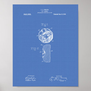 Cut Diamond 1910 Patent Kunst Blaupause Poster