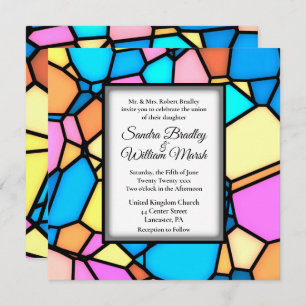 Cut Glass Mosaic Wedding Einladung