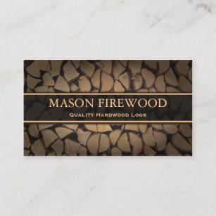 Cut Logs Firewood Supply Business Card Visitenkarte