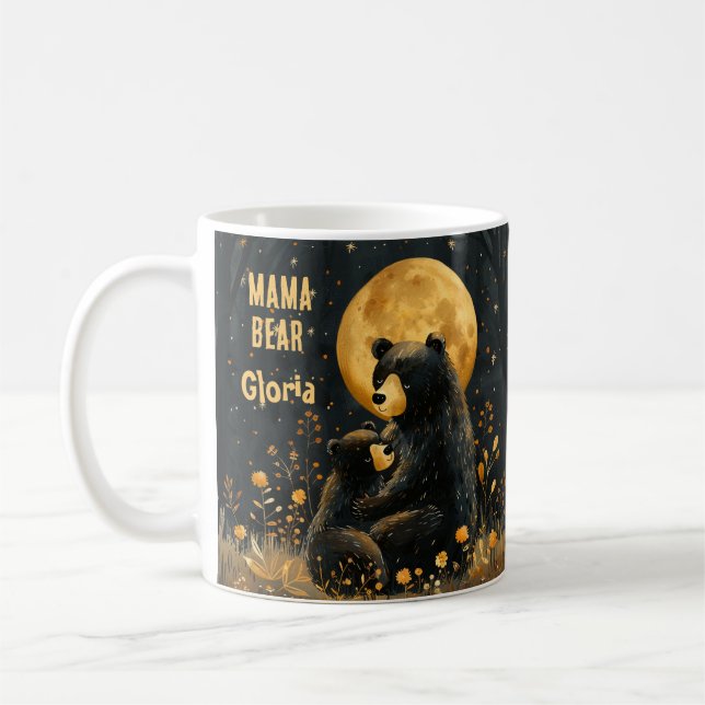 Cut Mama Bear Personalisiert Coffee Tasse (Links)