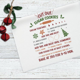Cut Out Zucker Cookie Rezept Weihnachten Geschirrtuch