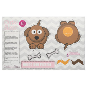 Cut & Seh: Runder Hundeschlag Kissen Stoff