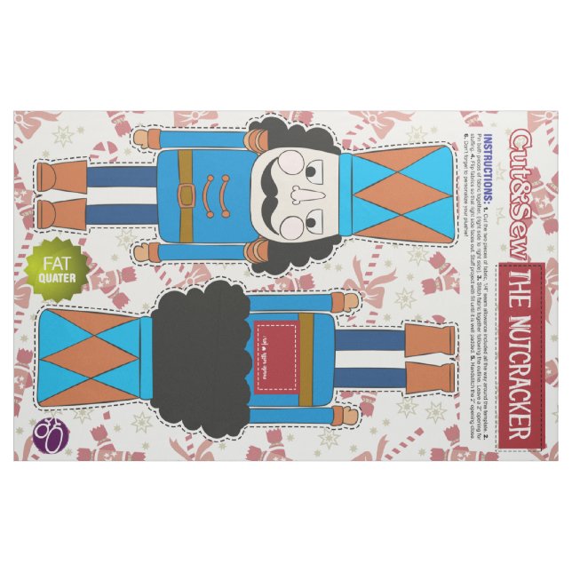 Cut & Sew Blue Nutcracker - DICKE Stoff (Fat Quarter (45,7 x 55,9 cm))