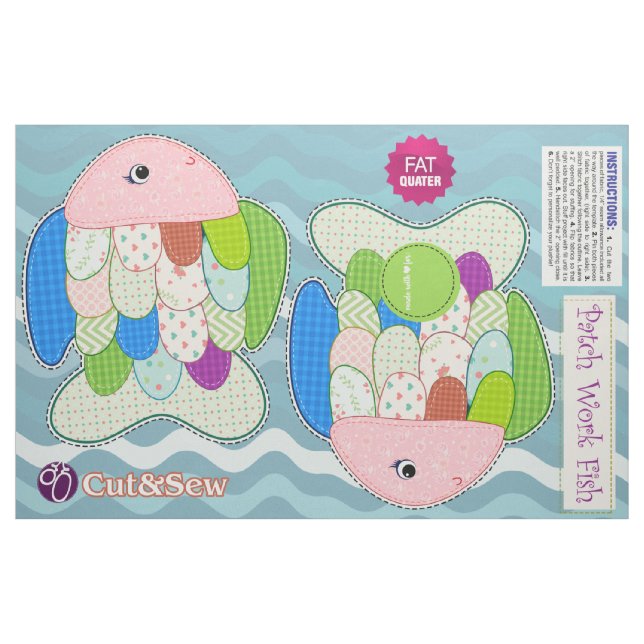 Cut & Sew Patchwork Fisch - DICKE Stoff (Fat Quarter (45,7 x 55,9 cm))